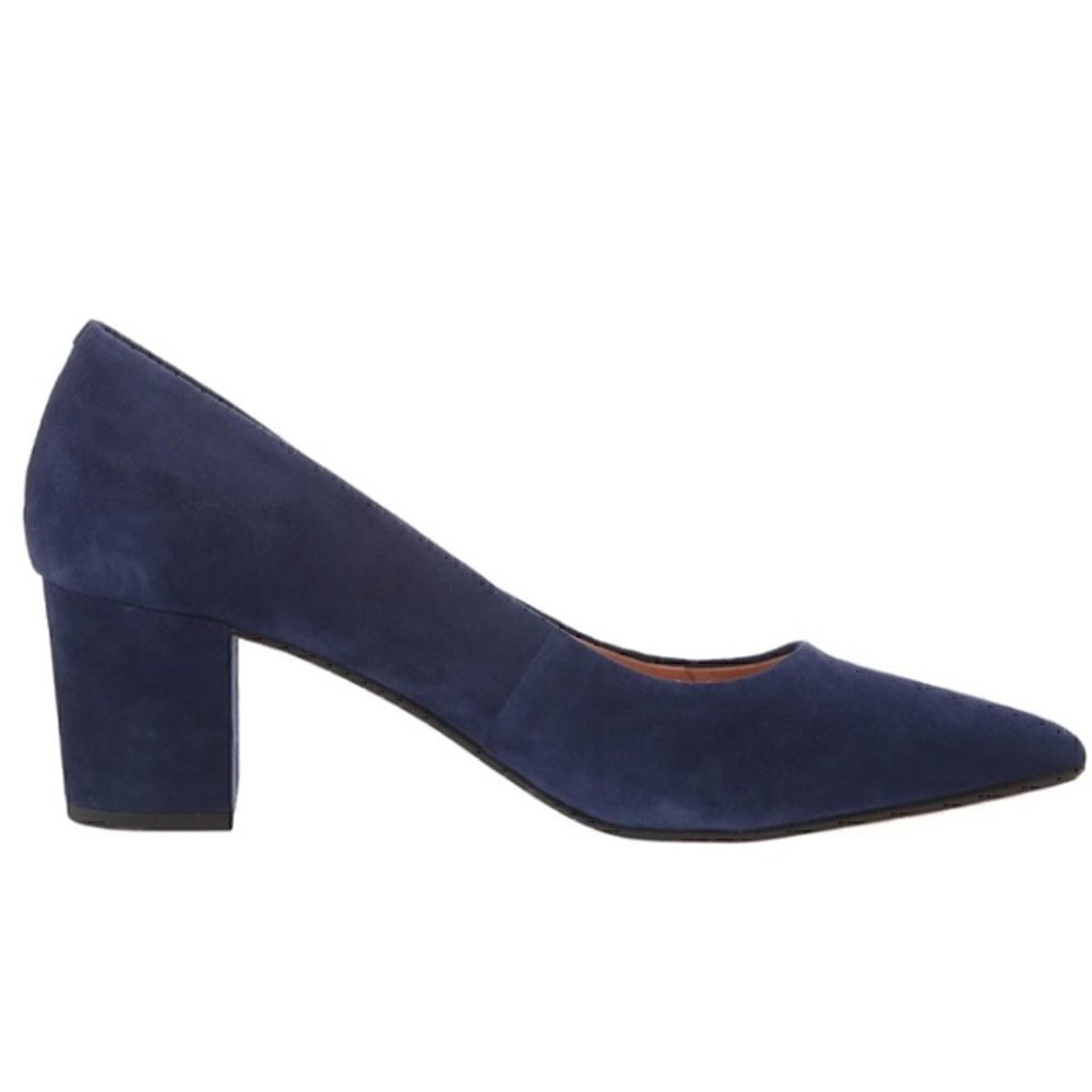 Corso Como Ryanna Pump Navy Blue Peacoat Kid Suede